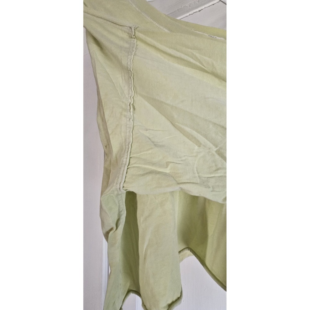 WE THE FREE lime green long sleeve crop top w/pocket woman Sz Small - Picture 4 of 6